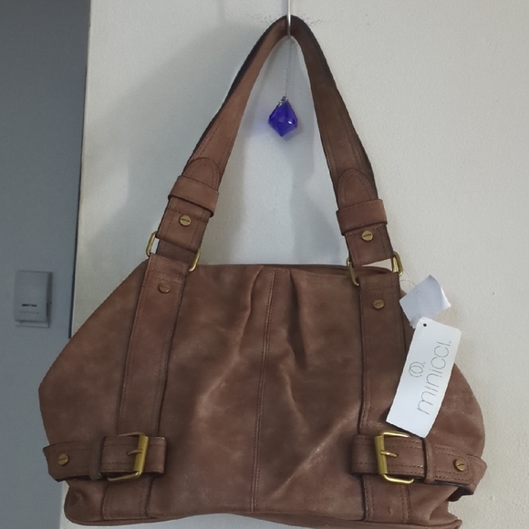 Minicci Handbags - Minicci Tan Shoulder Bag with Gold Accents Very Spacious Asking ONLY $25